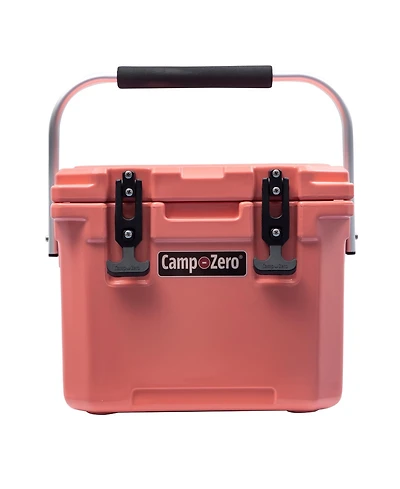 Camp-zero 10 | 10.6 Qt. Premium Cooler with 2 Molded-in Cup Holders & Folding Aluminum Handle