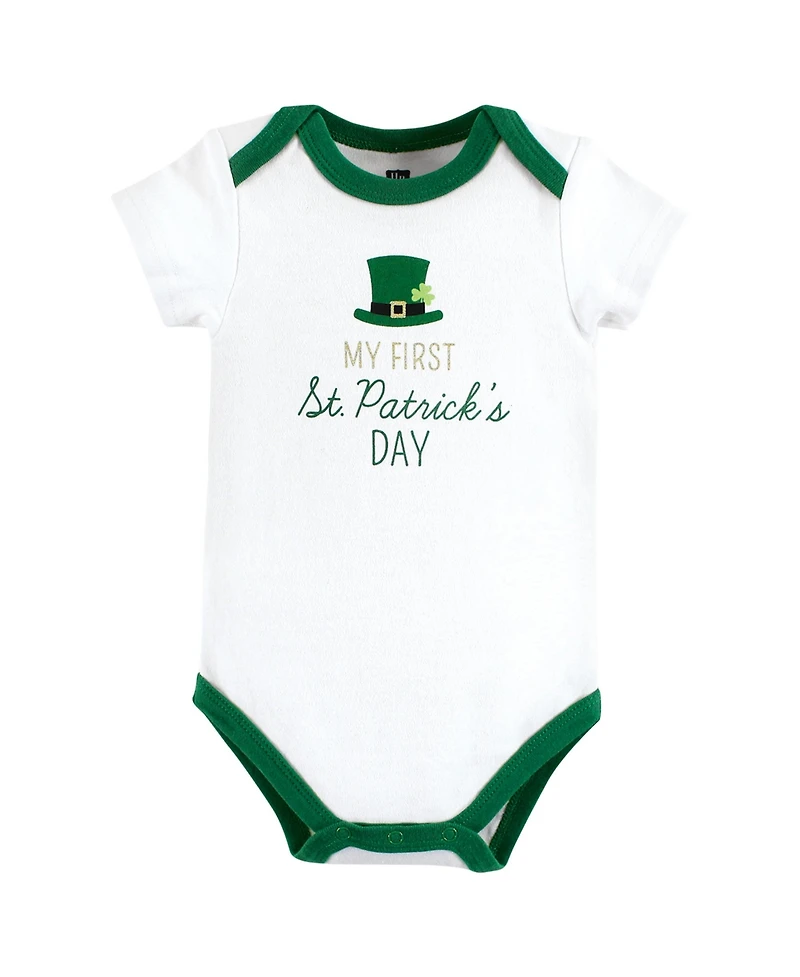 Hudson Baby Boys Cozy Lightweight Cotton Bodysuits 3-Pack