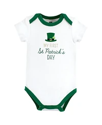 Hudson Baby Boys Cozy Lightweight Cotton Bodysuits 3-Pack