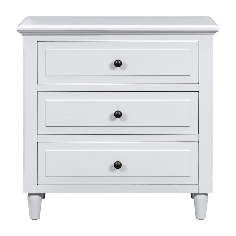 Streamdale 3-Drawer Nightstand Storage Wood Cabinet