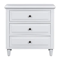 Streamdale 3-Drawer Nightstand Storage Wood Cabinet