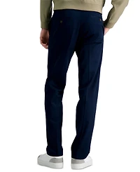 Haggar Men's Premium No Iron Khaki Straight-Fit Stretch Flat-Front Pants
