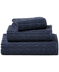 Lauren Ralph Sanders Cable Washcloth, 13" x