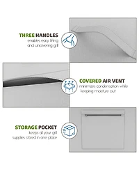Heavy Duty 3-4 Burner Grill Cover, Durable Uv & Fade Resistant, with Front Zipper Pocket - Medium 58 inch
