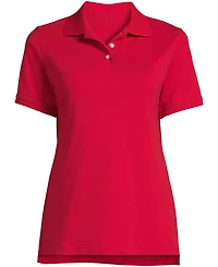 Lands' End Women's Tall Short Sleeve Interlock Polo Shirt