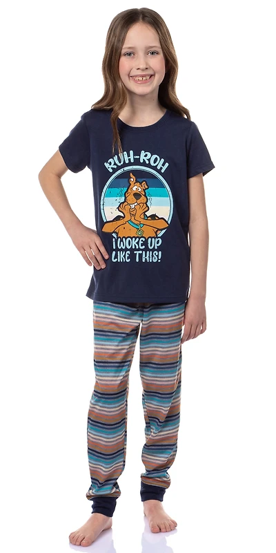 Scooby-Doo Girls Ruh Roh! I Woke Up Like This Sleep 2-Piece Jogger Pajama Set