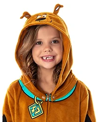 Scooby-Doo Big Girls Scooby Doo Hooded Character One Piece Union Suit Pajama