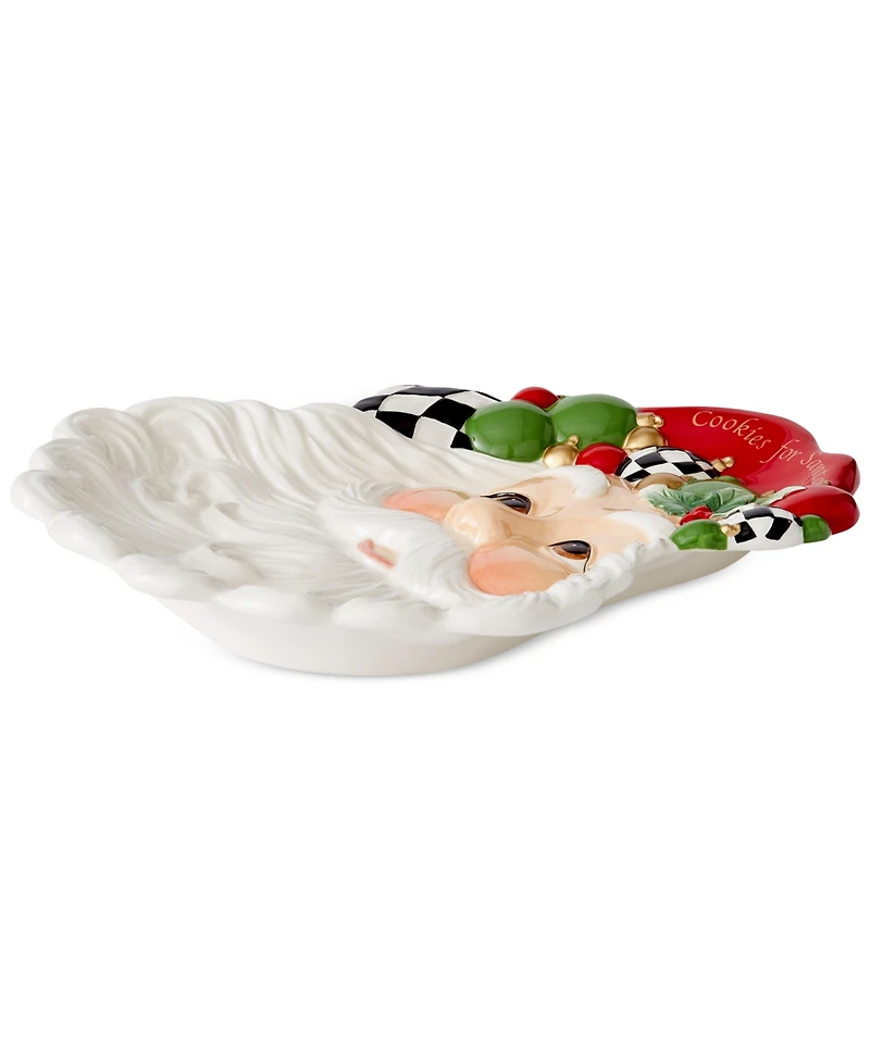 Spode Christmas Tree Black and White Cookies for Santa Plate