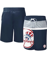 Men's G-iii Sports by Carl Banks Navy New York Yankees Sea Wind Swim Shorts