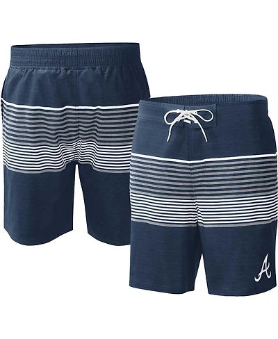 Men's G-iii Sports by Carl Banks Navy Atlanta Braves Coastline Volley Swim Shorts