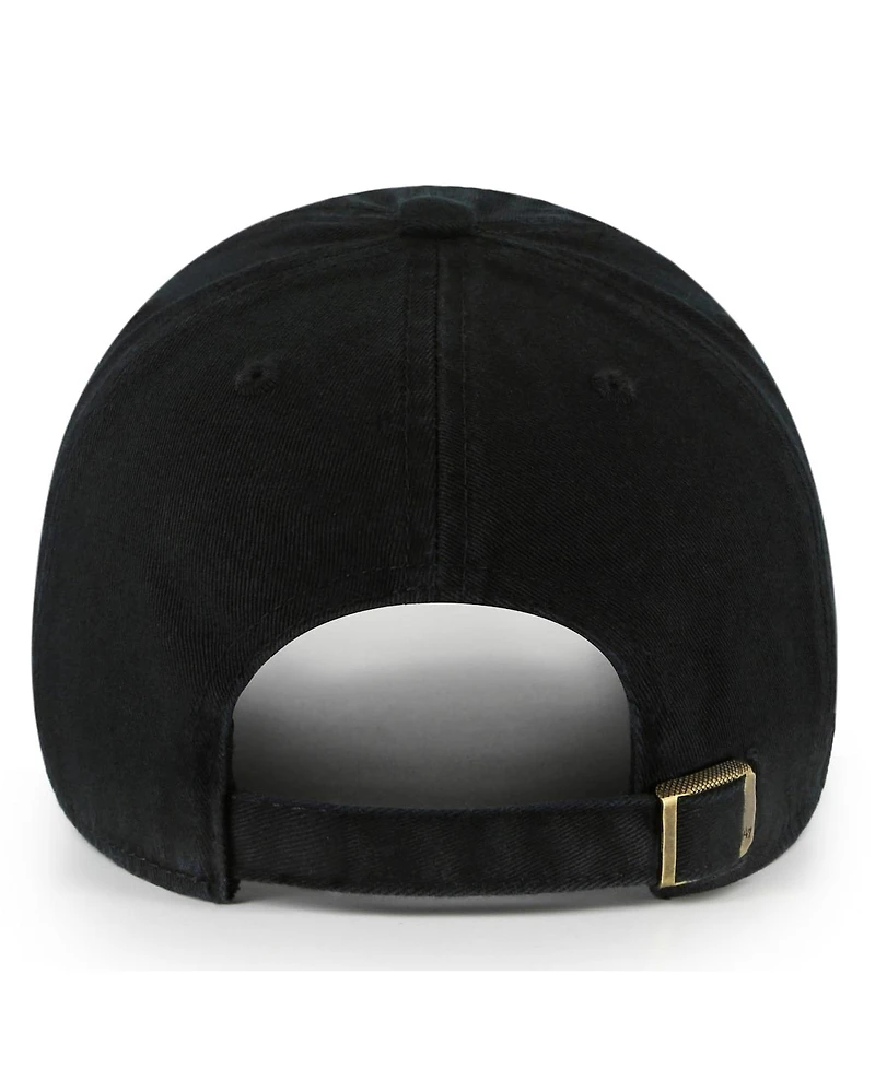 Men's '47 Brand Black Cincinnati Reds 2023 City Connect Clean Up Adjustable Hat