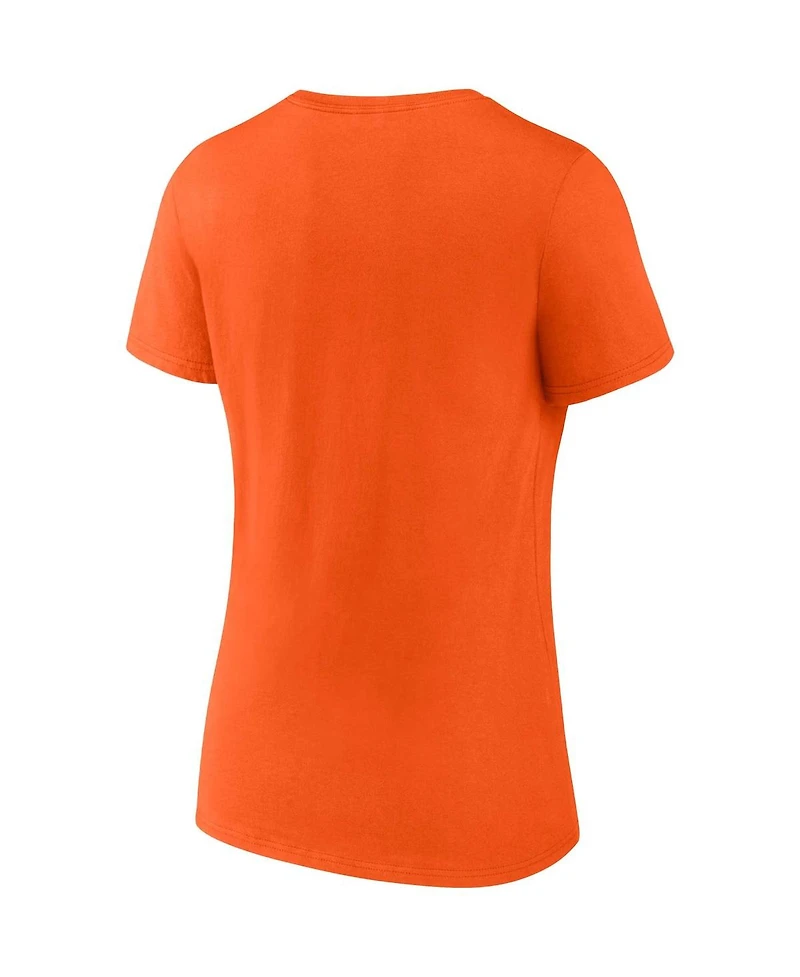 Women's Fanatics Orange Auburn Tigers Evergreen Campus V-Neck T-shirt