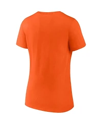 Women's Fanatics Orange Auburn Tigers Evergreen Campus V-Neck T-shirt