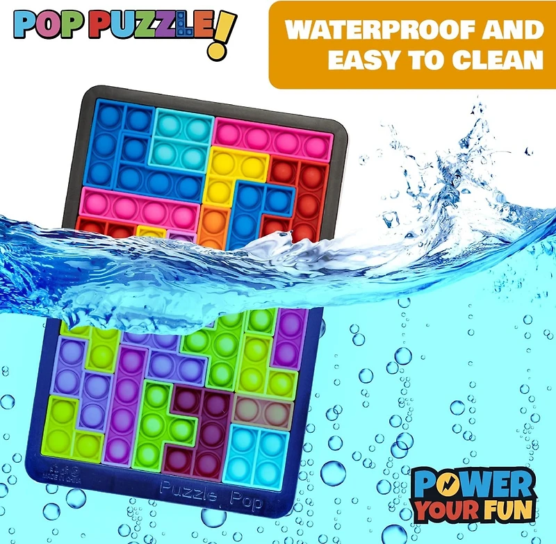 Power Your Fun Pop Puzzle Popper Fidget Game - Black