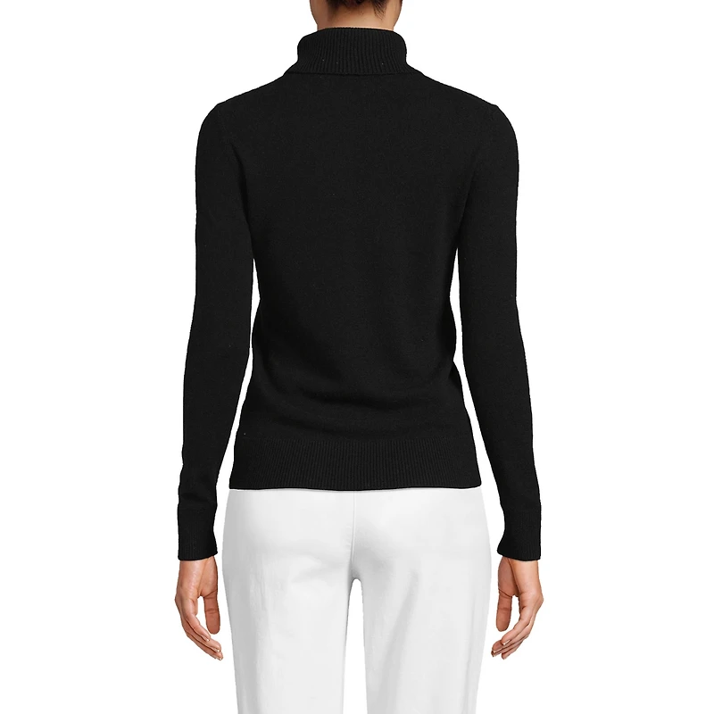 Lands' End Petite Cashmere Turtleneck Sweater