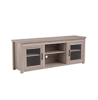 Merrick Lane Galena Traditional Full Glass Door 65" Tv Stand For Up To 80" Tvs