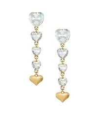 Ettika 18K Gold Plated Glass Love Drop Earrings