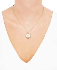 Diamond Mary Pendant Necklace (1/10 ct. t.w.) in 14k Gold-Plated Sterling Silver, 16" + 4" extender