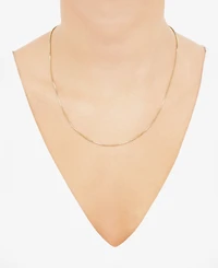 Box Link 20" Chain Necklace in 14k Gold