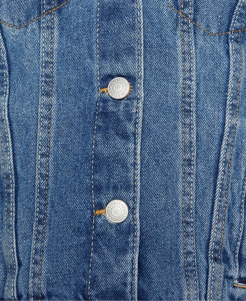 Levi's Big Girls Stylish Collared Denim Trucker Jacket