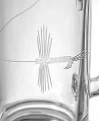 Rolf Glass Fly Fishing Beer Mug 15oz- Set of 4 Glasses