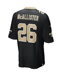 Men's Nike Deuce McAllister Black New Orleans Saints Game Retired Player Jersey