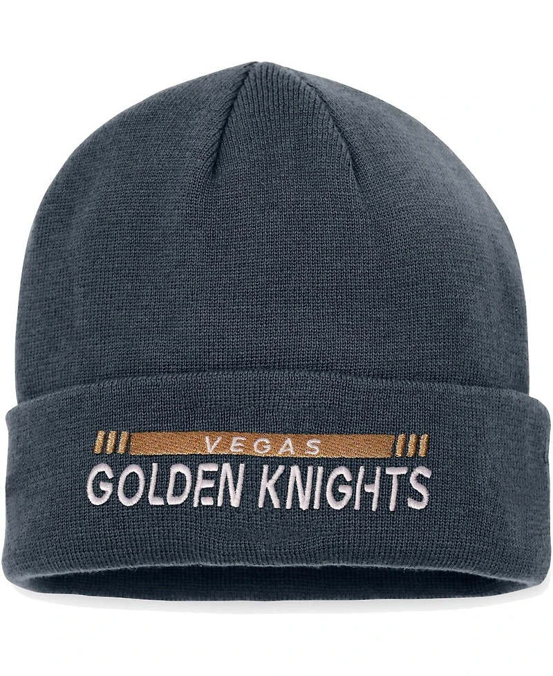 Men's Fanatics Black Vegas Golden Knights Authentic Pro Rink Cuffed Knit Hat