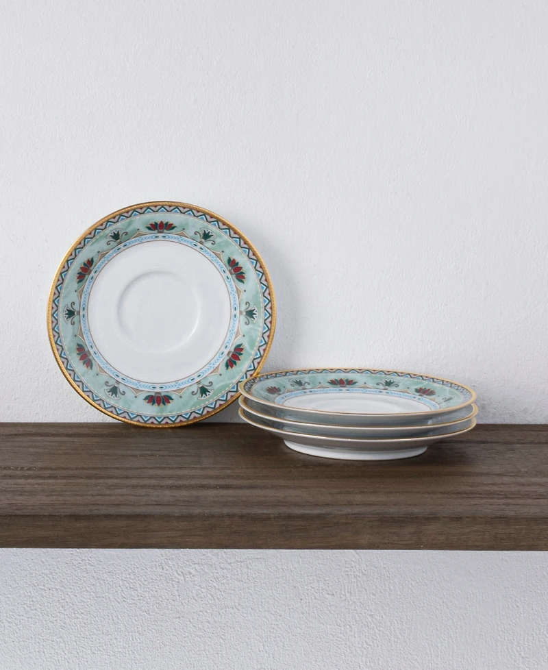 Noritake Serene Garden 4 Piece Saucers Set, 6", Service for 4