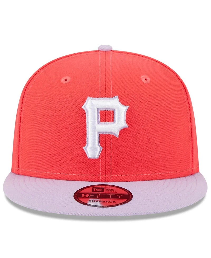 Men's New Era Red, Purple Pittsburgh Pirates Spring Basic Two-Tone 9FIFTY Snapback Hat