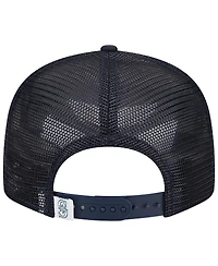 Men's New Era Navy Seattle Mariners Team Color Trucker 9FIFTY Snapback Hat