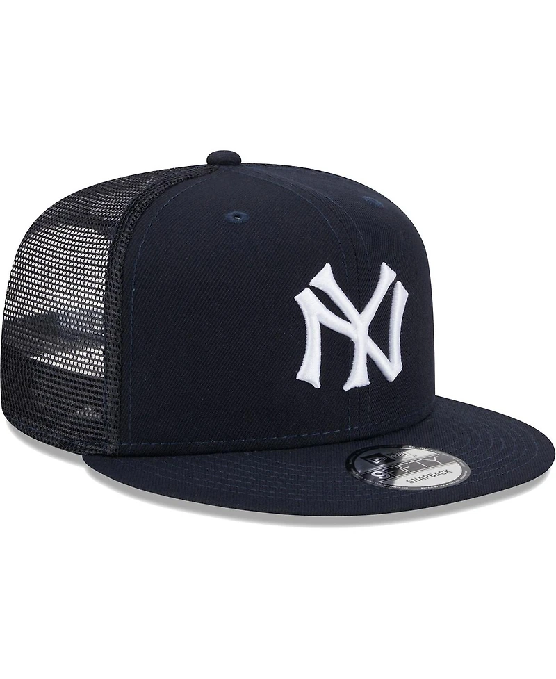 Men's New Era Navy New York Yankees Cooperstown Collection Team Color Trucker 9FIFTY Snapback Hat