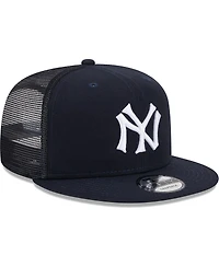Men's New Era Navy New York Yankees Cooperstown Collection Team Color Trucker 9FIFTY Snapback Hat