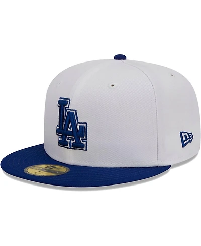 Men's New Era White, Royal Los Angeles Dodgers Optic 59FIFTY Fitted Hat