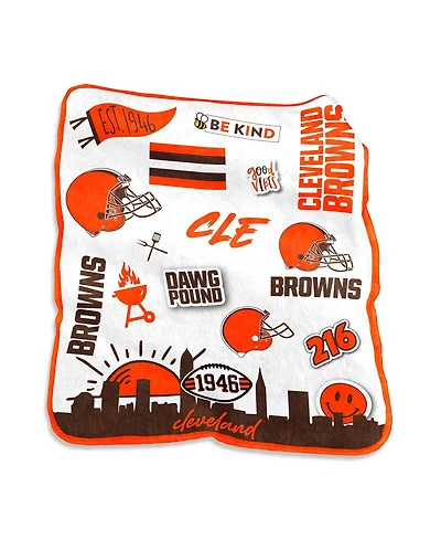 Cleveland Browns 50'' x 60'' Native Raschel Plush Throw Blanket