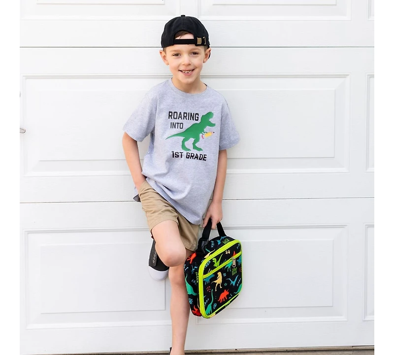 Sweet Wink Toddler Boys Roaring Into First Grade Short Sleeve T-Shirt