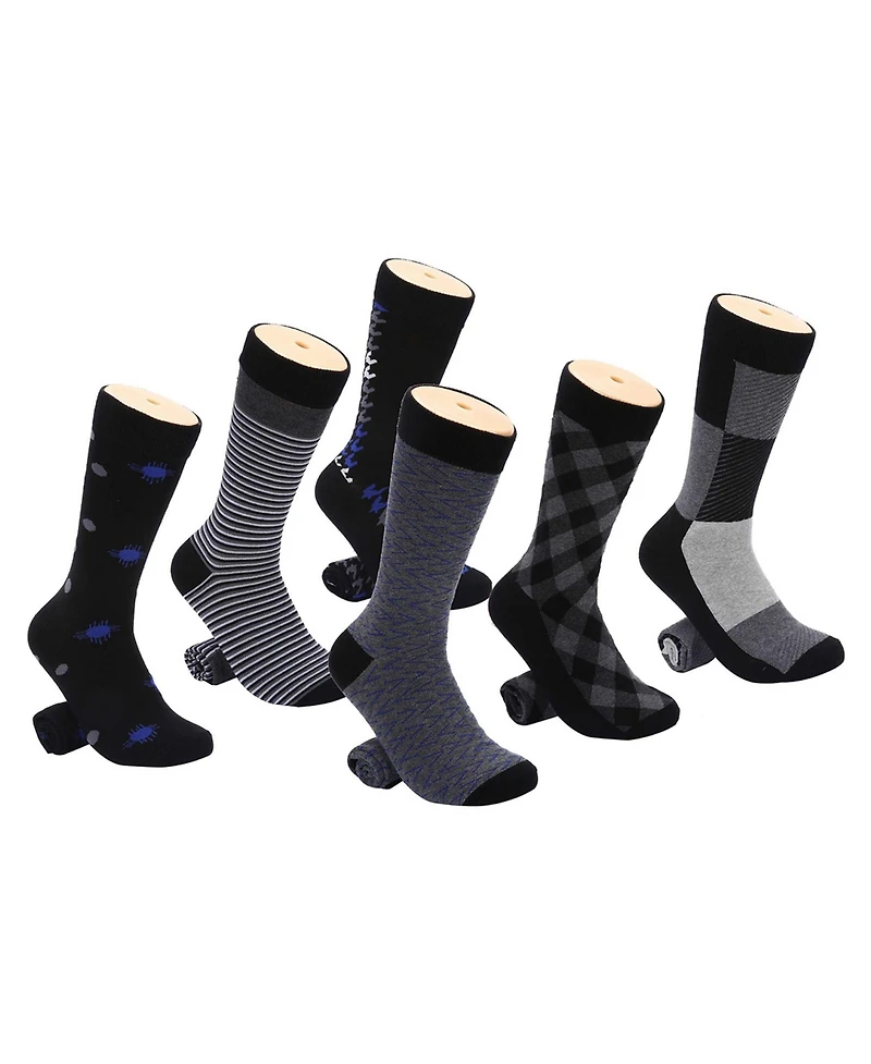 Mio Marino Men's Traditional Dress Crew Socks 6 Pack