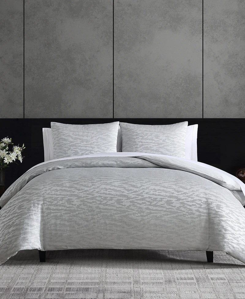 Vera Wang Illusion 3 Piece Duvet Cover Set, Queen