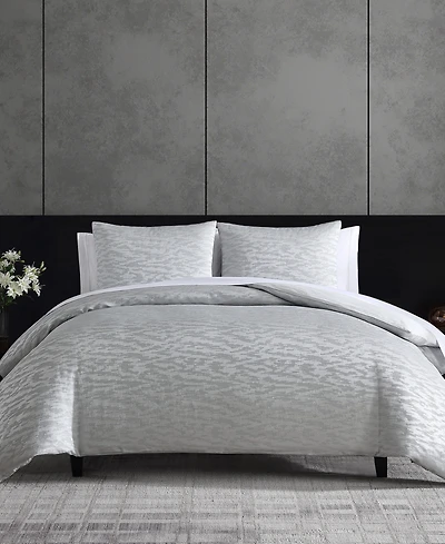 Vera Wang Illusion 3 Piece Duvet Cover Set, Queen