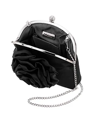 Nina Flower Embellished Frame Crossbody Clutch
