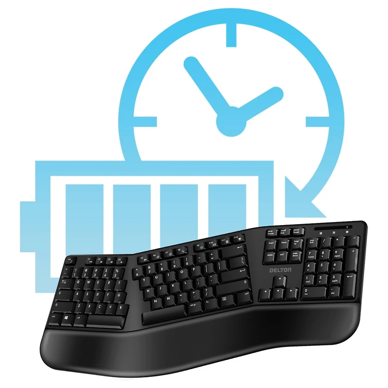 Delton KB200 Wireless Ergonomic Keyboard (DKBERG24G8-wb)