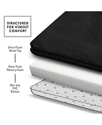 Clara Clark 3 Piece Ultra Soft Non-Slip Plush Memory Foam Bath Rug Set - Small, Large & Contour