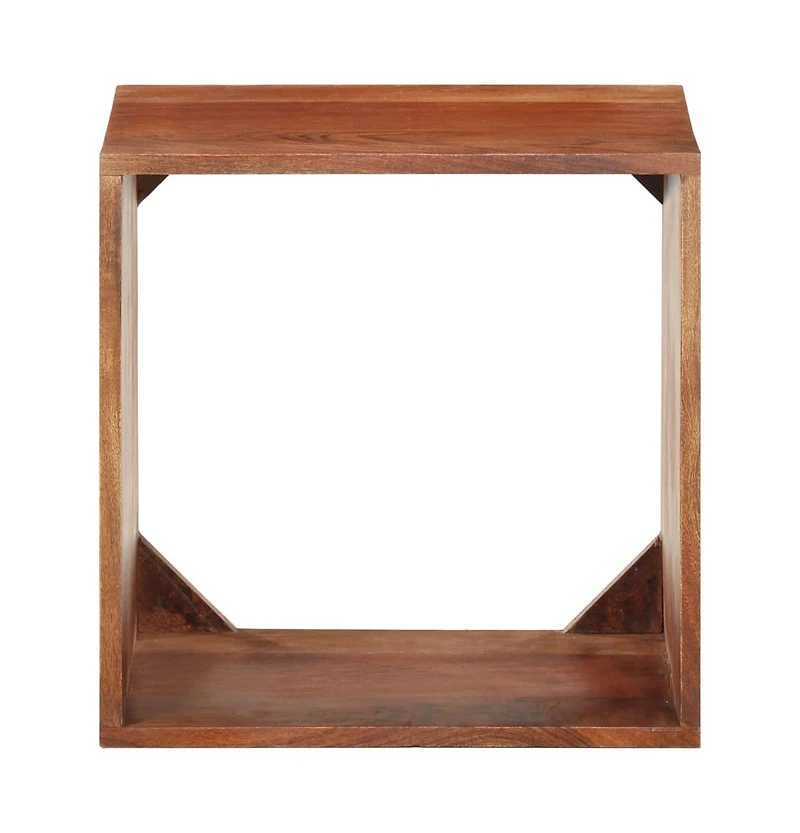 Wall Shelf 15.7"x11.8"x15.7" Solid Acacia Wood