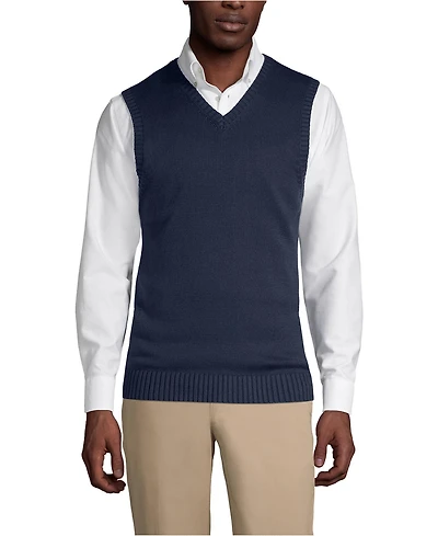Lands' End Men's Cotton Modal Sweater Vest