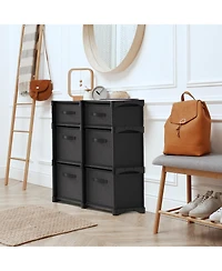 Heavy Duty 6 Cube Storage Organizer with Fabric Bins
