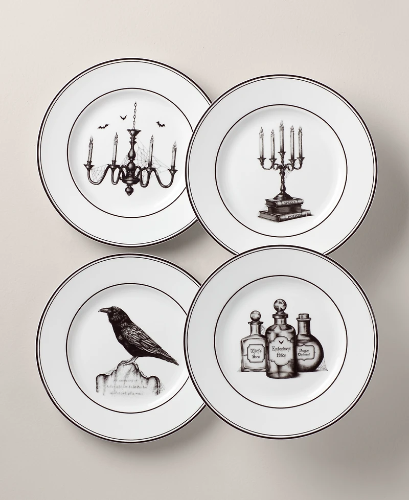 Lenox Vintage Halloween Dessert Plates, Set of 4