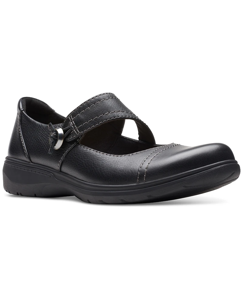 Clarks Women's Carleigh Jane Top-Stitched Strap Shoes