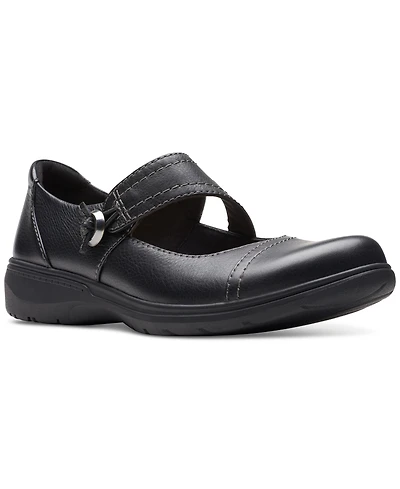 Clarks Women's Carleigh Jane Top-Stitched Strap Shoes