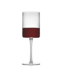 JoyJolt Elle Fluted Red Wine Glasses, Set of 2