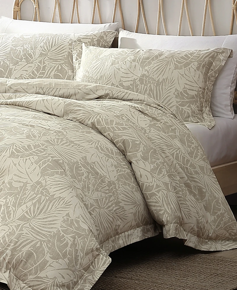 Closeout! Tommy Bahama Home Costa Blanca Cotton Reversible 3 Piece Duvet Cover Set, Full/Queen