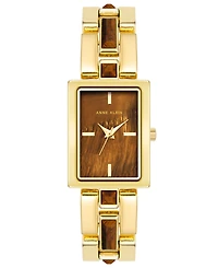 Anne Klein Women's Quartz Gold-Tone Alloy Watch, 28mm x 21mm